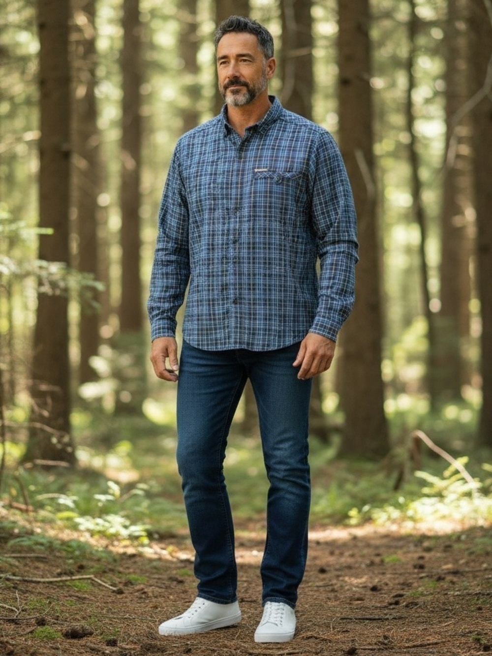 Columbia Declination Trail Plaid Omni-Shade Shirt Medium